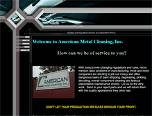 Tablet Screenshot of americanmetalcleaninginc.com